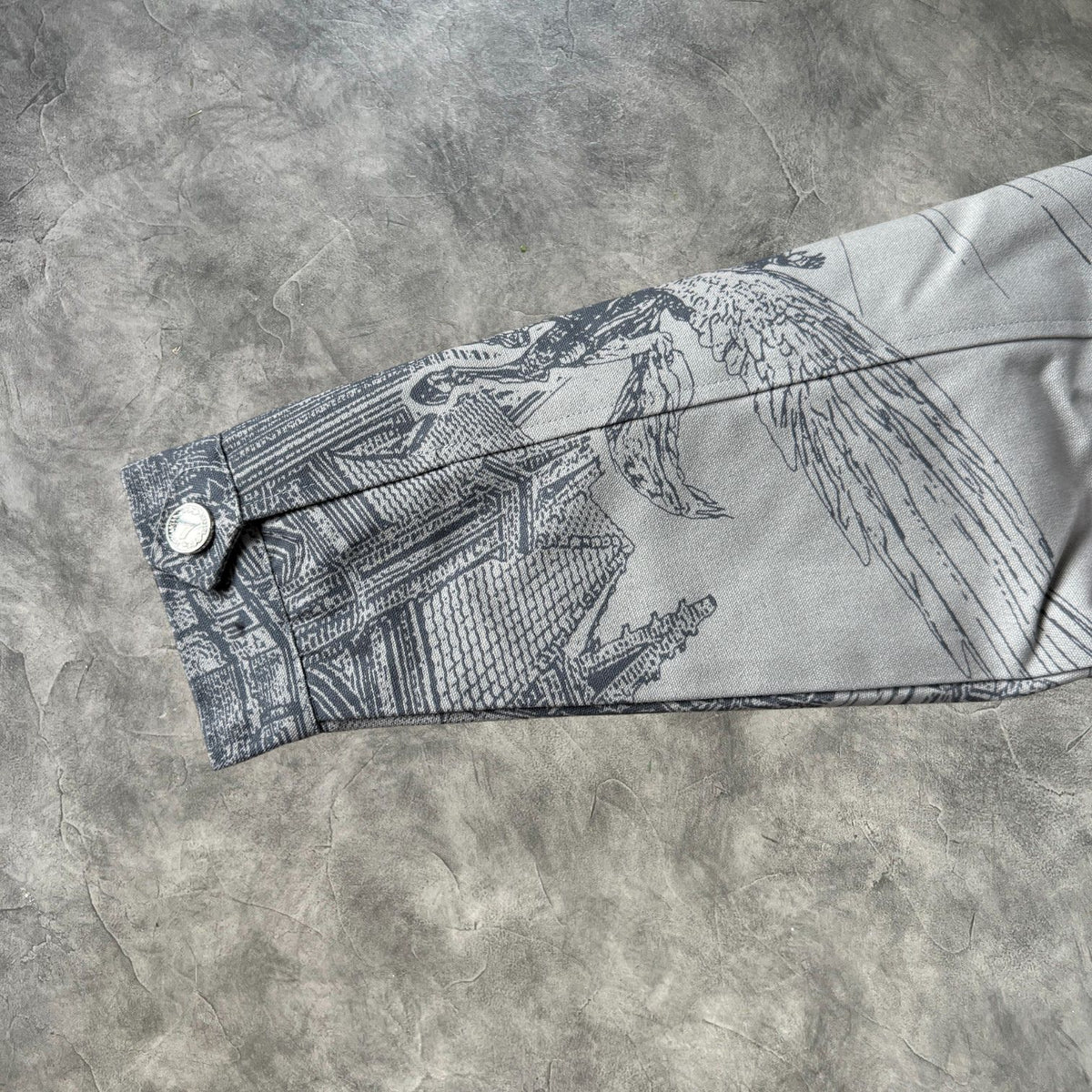 Vescartes Hercules Print Cotton Jacket Grey
