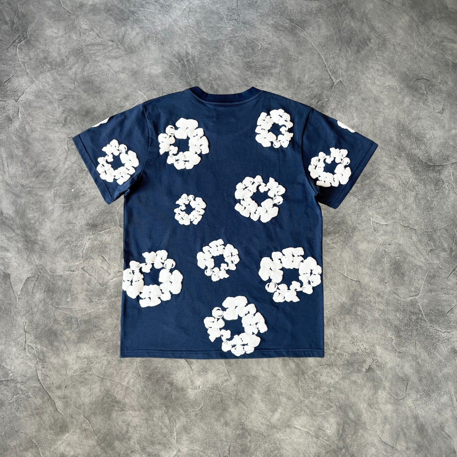 Denim Tears The Cotton Wreath T-Shirt Navy Blue