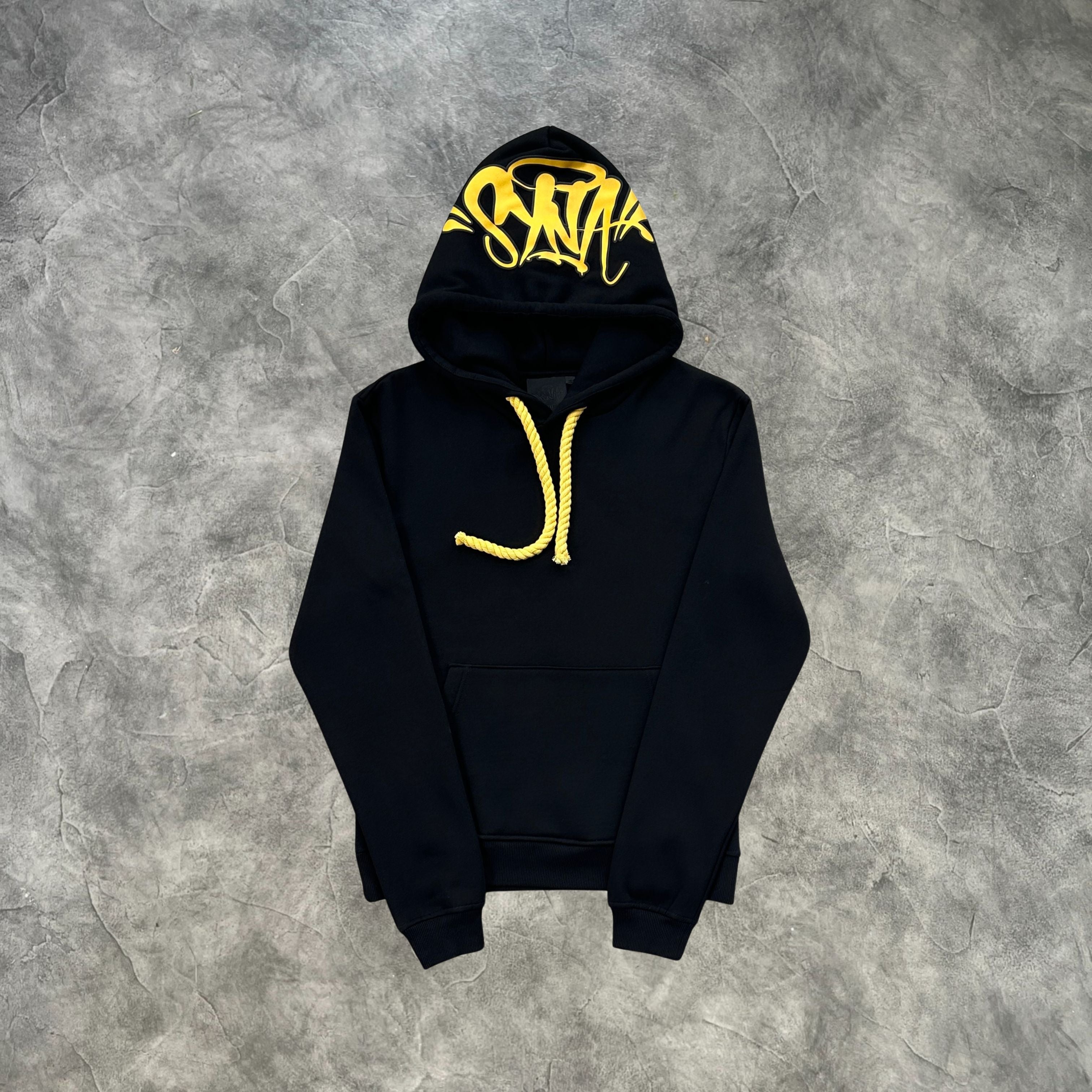 Syna Linen Tracksuit Black/Yellow