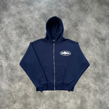 Corteiz Crtz Zip-Up Tracksuit Dark Blue