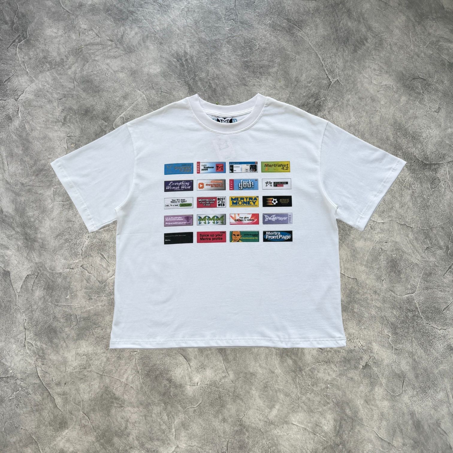 Mertra Archive Banner T-Shirt White