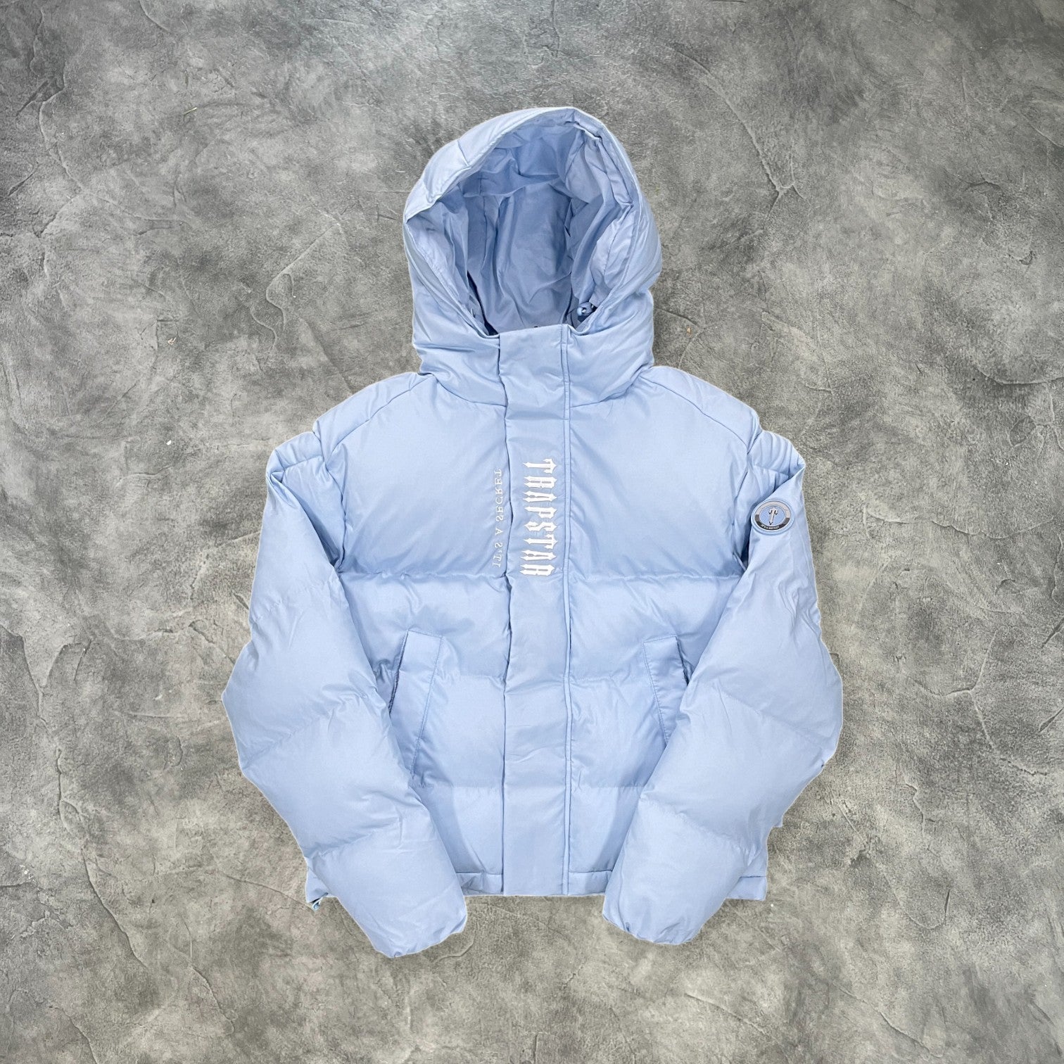 Trapstar Decoded Hooded Puffer Ice Blue