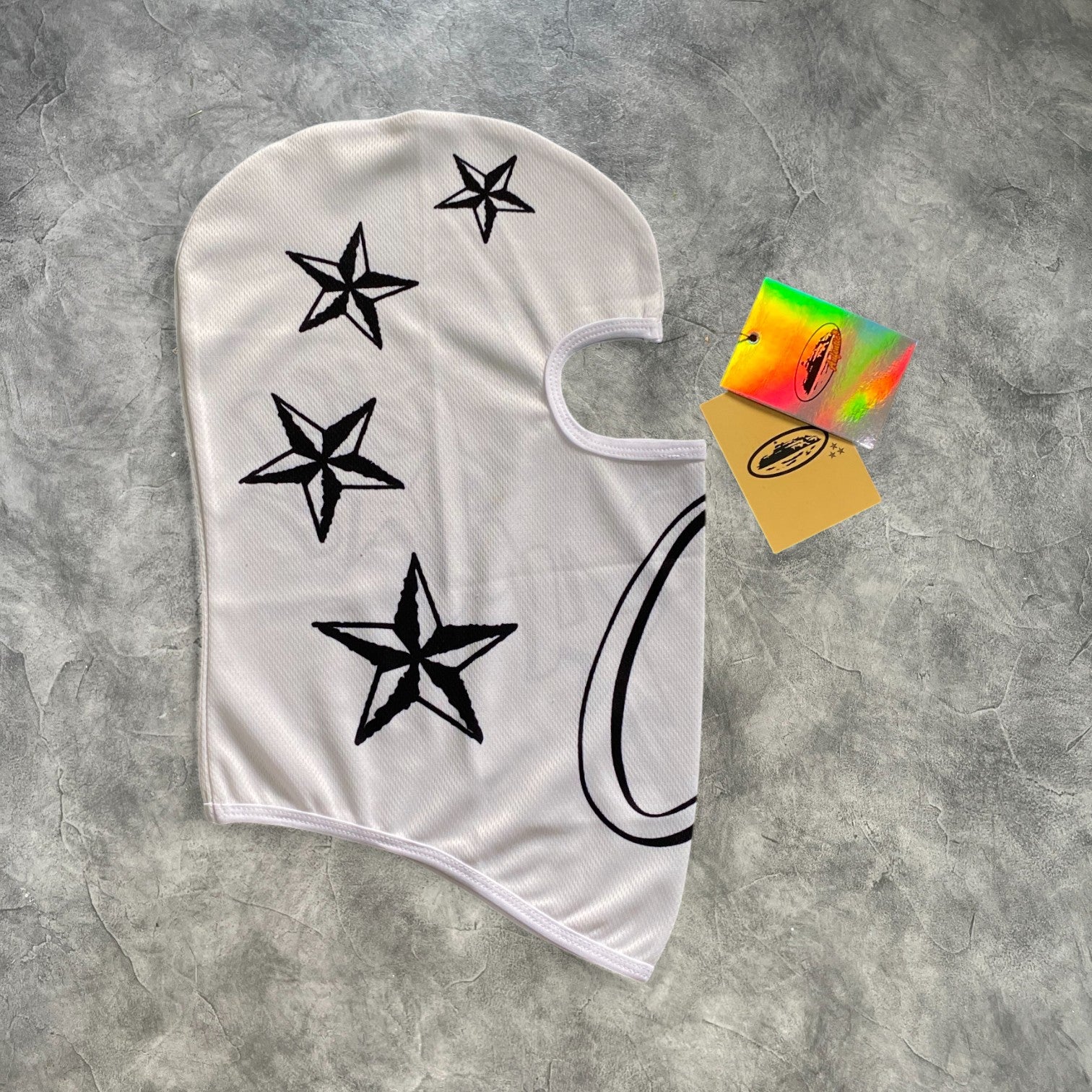 Corteiz 4 Star Ski Mask White