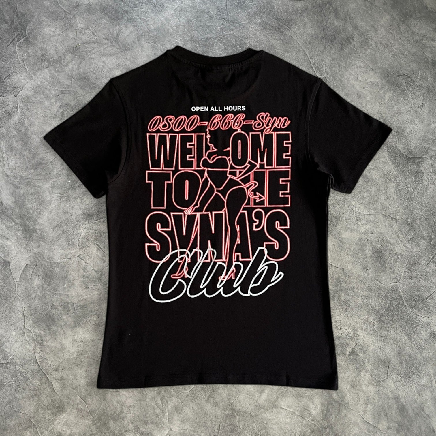 Syna Welcome To The Club T-Shirt Black