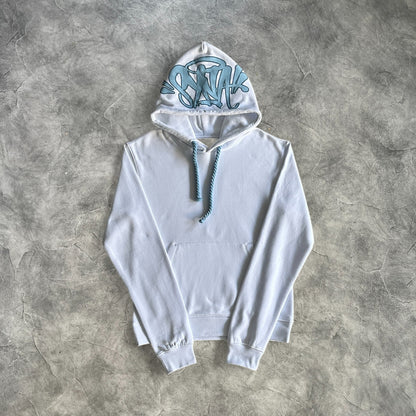 Syna Linen Tracksuit White/Blue