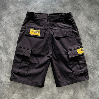 Corteiz Cargo Shorts Triple Black