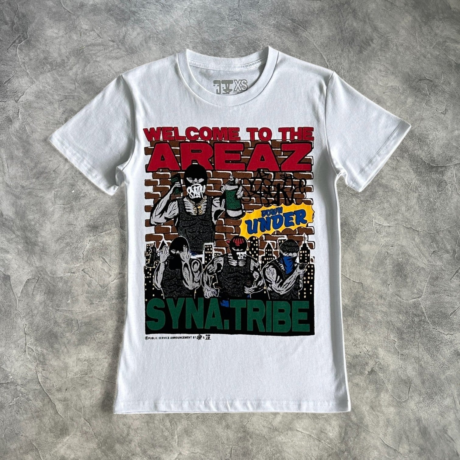 Syna Gang Graffiti T-Shirt White