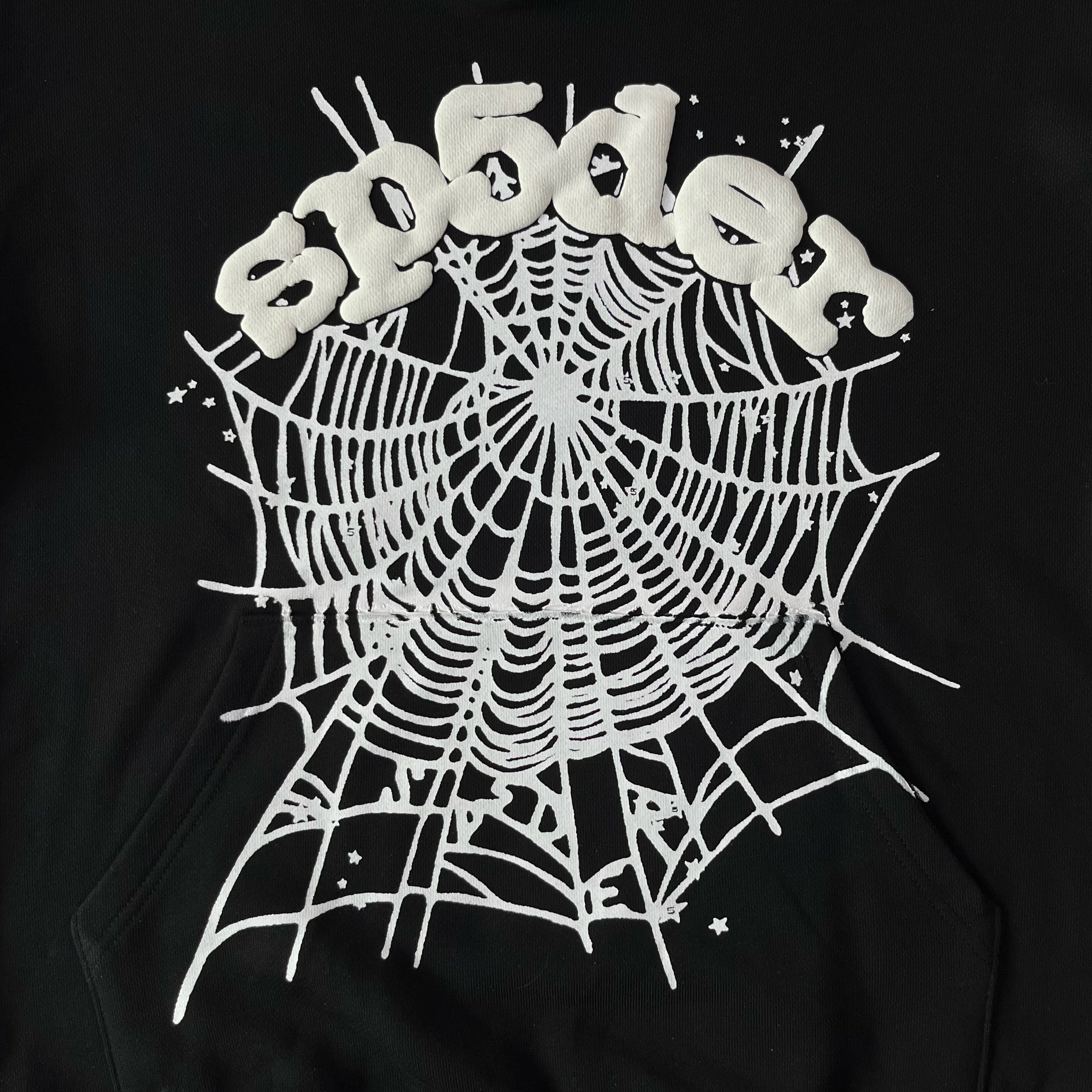 Sp5der OG Web Hoodie Black/White