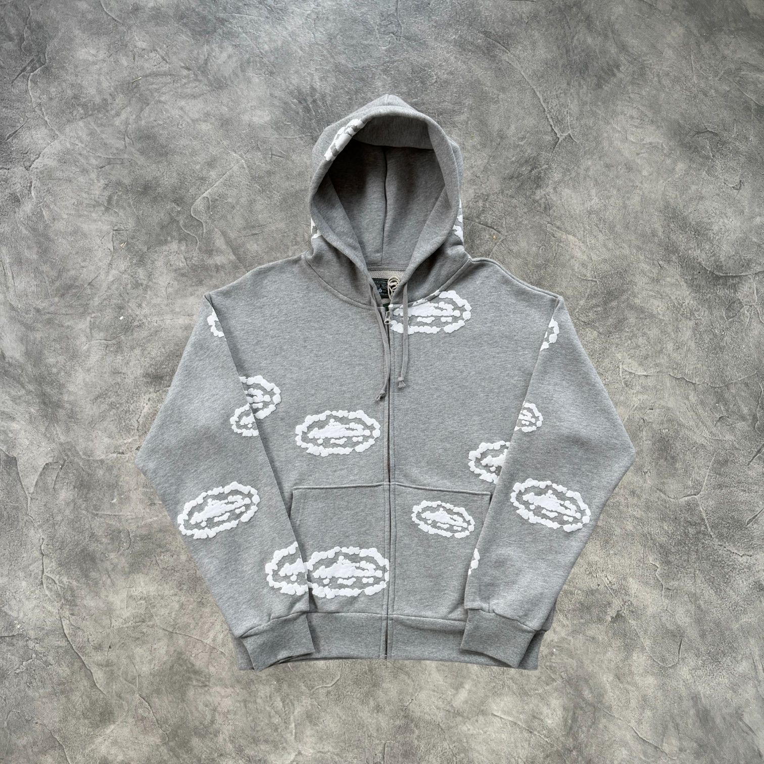 Corteiz Clouds Zip-Up Tracksuit Grey