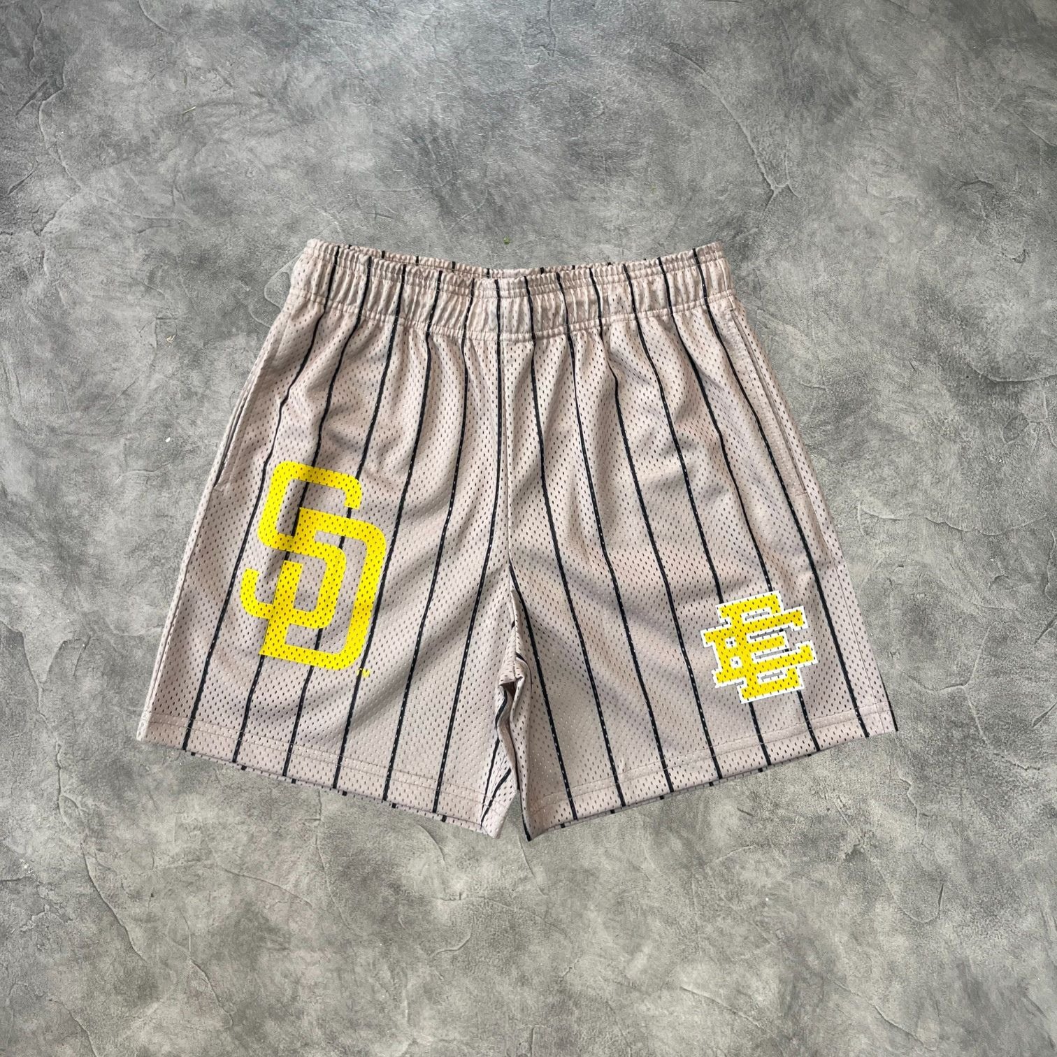 Eric Emanuel Striped Shorts Khaki