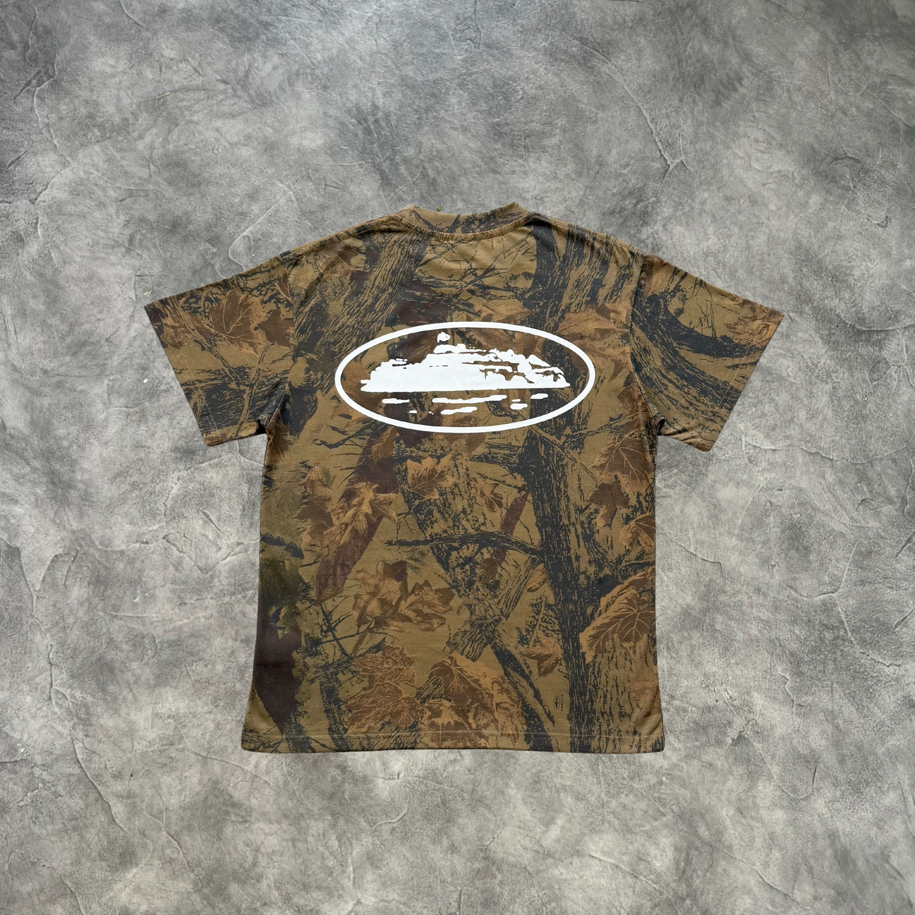 Corteiz Evil Round Leaf T-Shirt Forest Camo