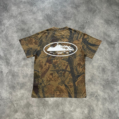 Corteiz Evil Round Leaf T-Shirt Forest Camo