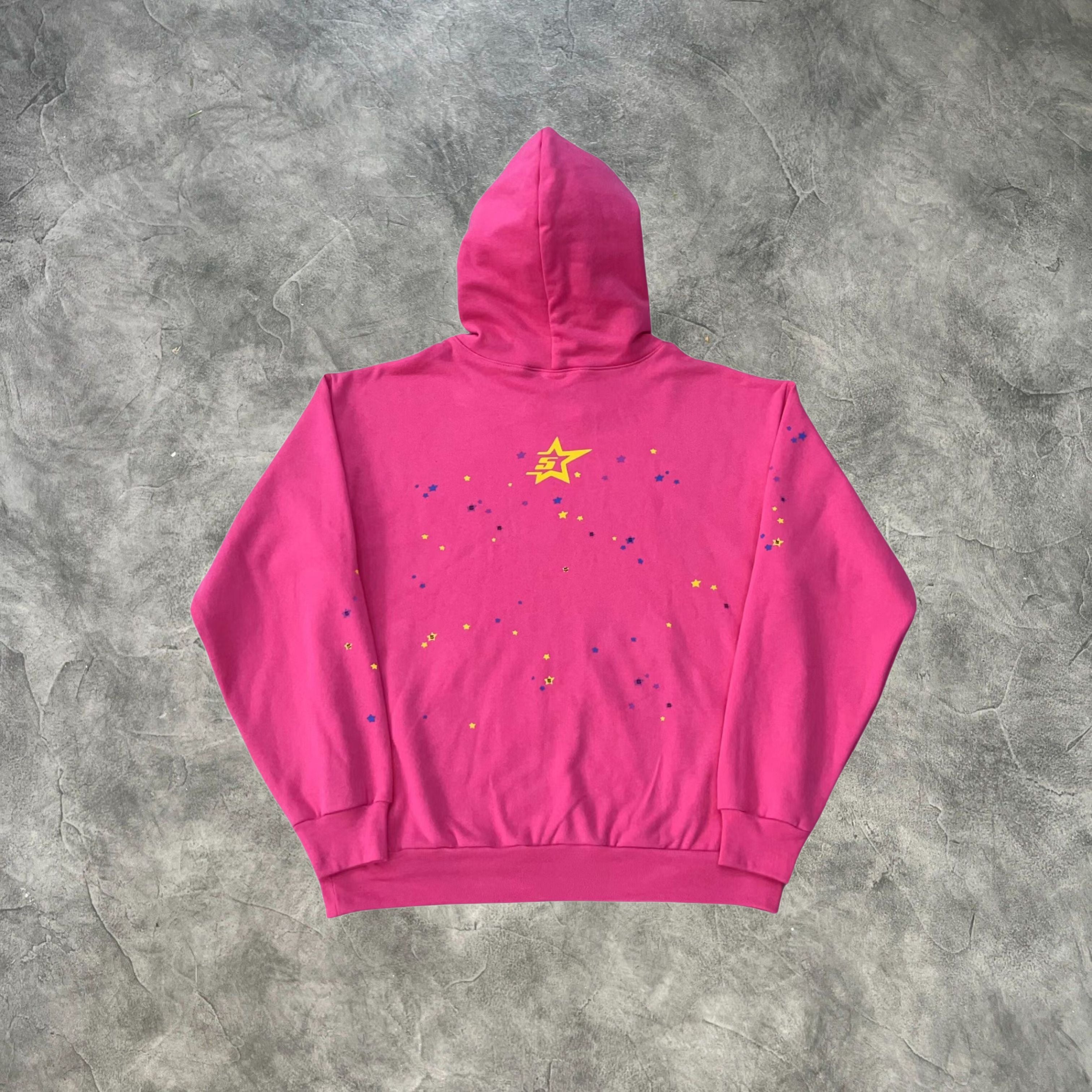 Sp5der V2 Web Hoodie Pink