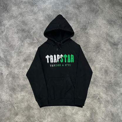 Trapstar Chenille 2.0 Decoded Hooded Tracksuit Black/White/Green