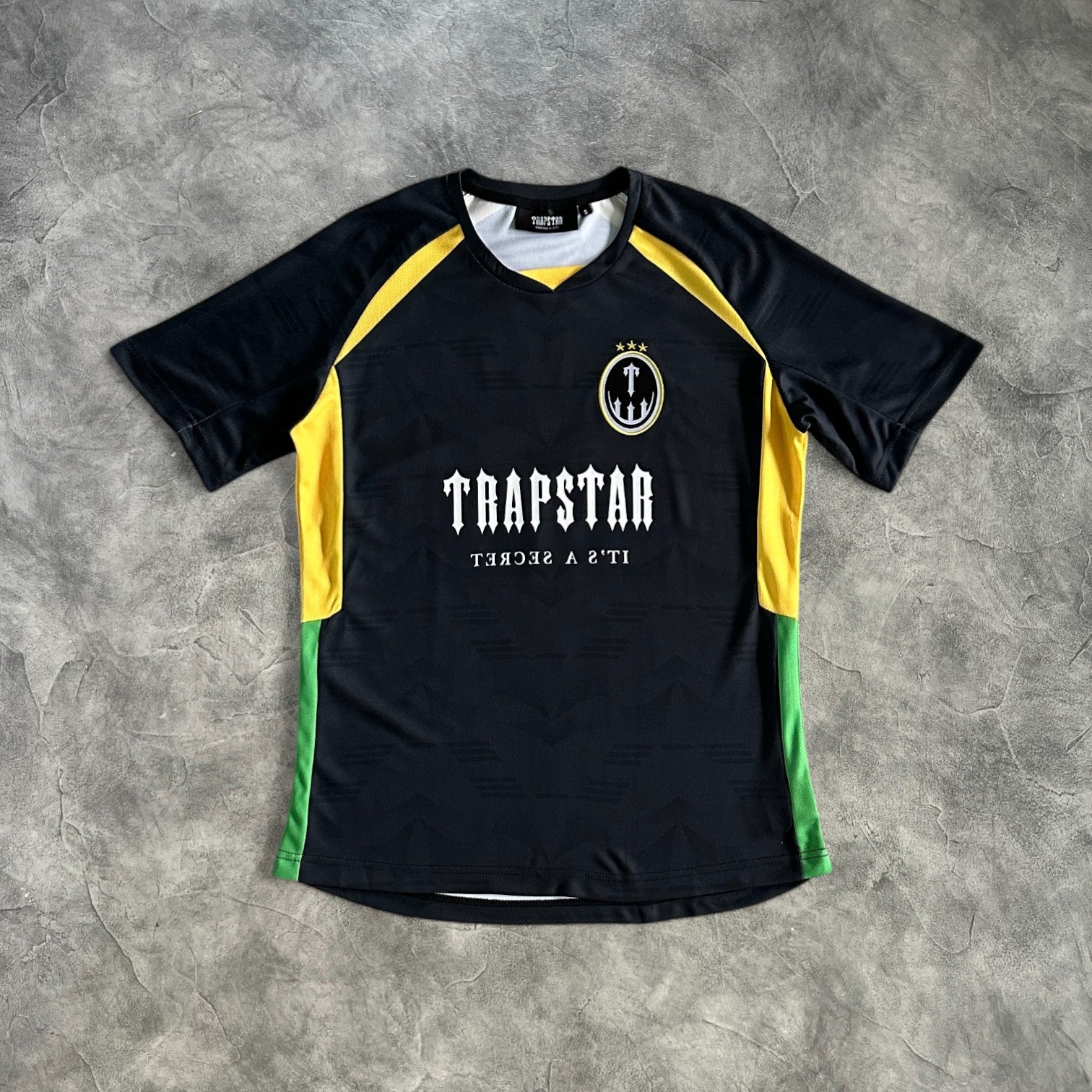 Trapstar Football Jersey Black/Yellow/Green