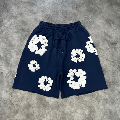 Denim Tears The Cotton Wreath Sweatshorts Navy Blue