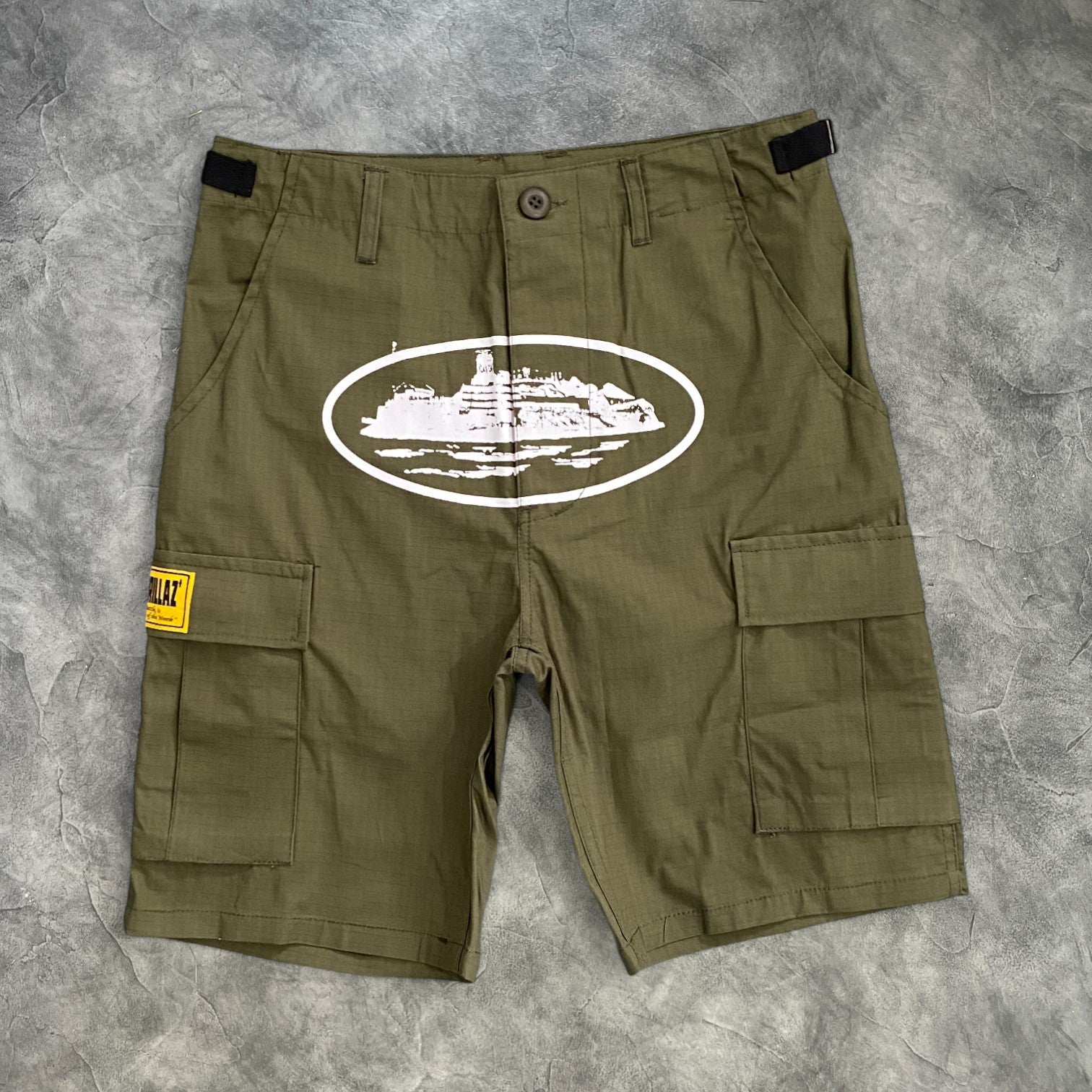 Corteiz Guerilla Cargo Shorts Army Green