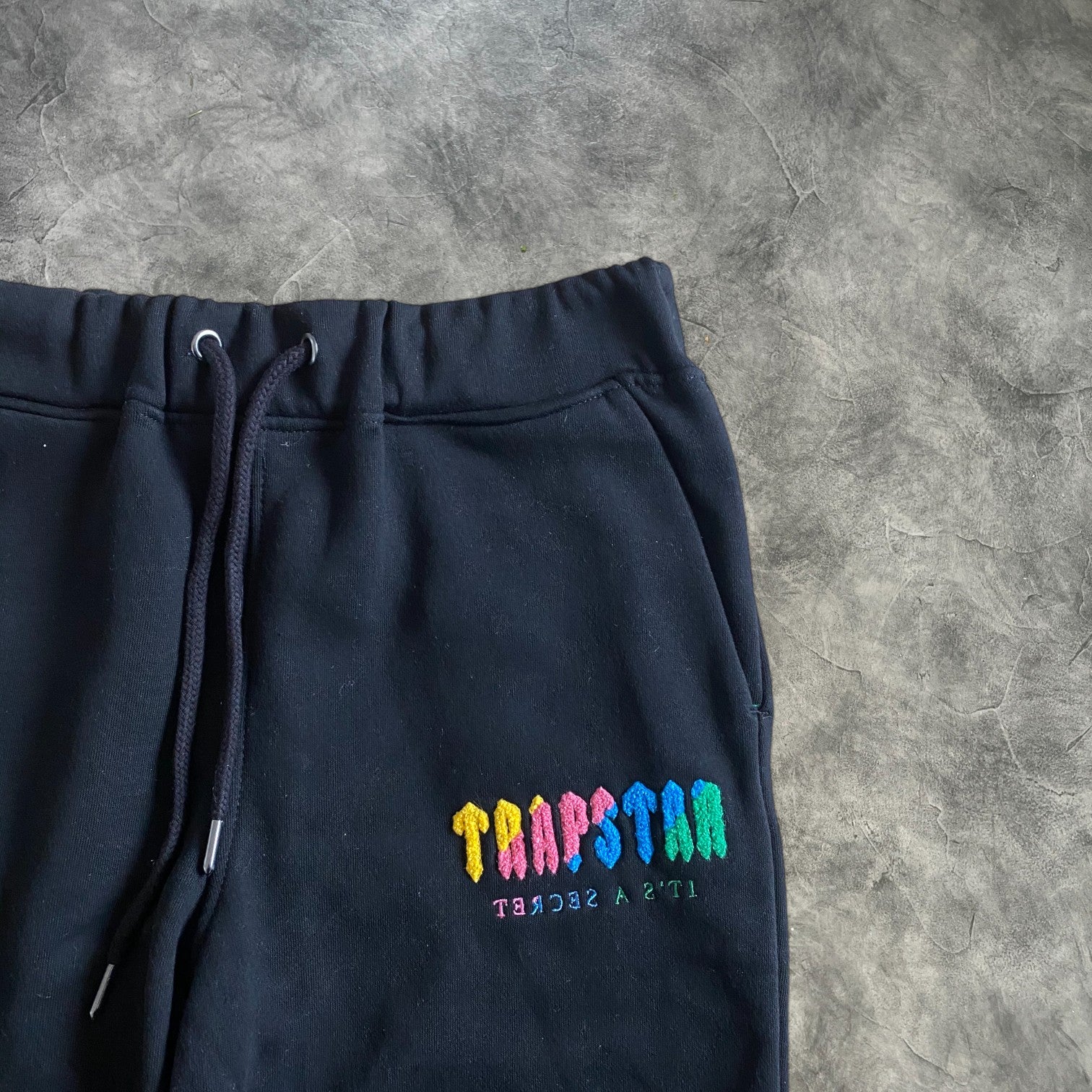 Trapstar Chenille Decoded Hooded Tracksuit Black/Rainbow