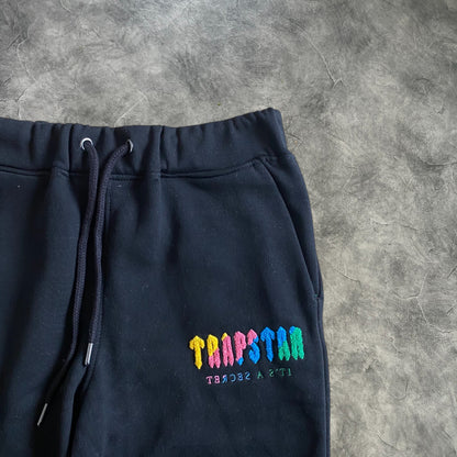 Trapstar Chenille Decoded Hooded Tracksuit Black/Rainbow