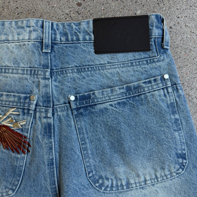 Vescartes Desert Hawk Faded Jeans Blue