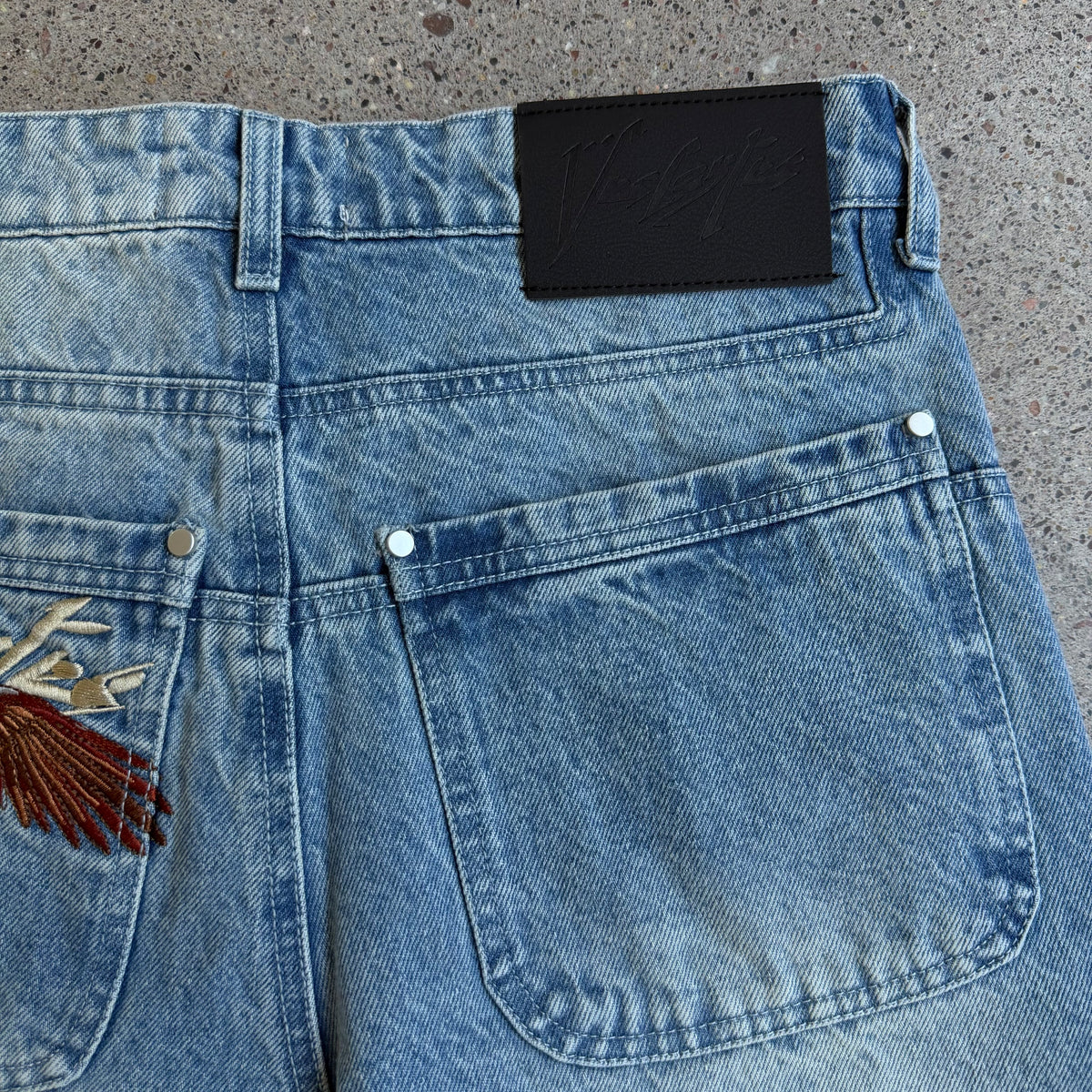 Vescartes Desert Hawk Faded Jeans Blue