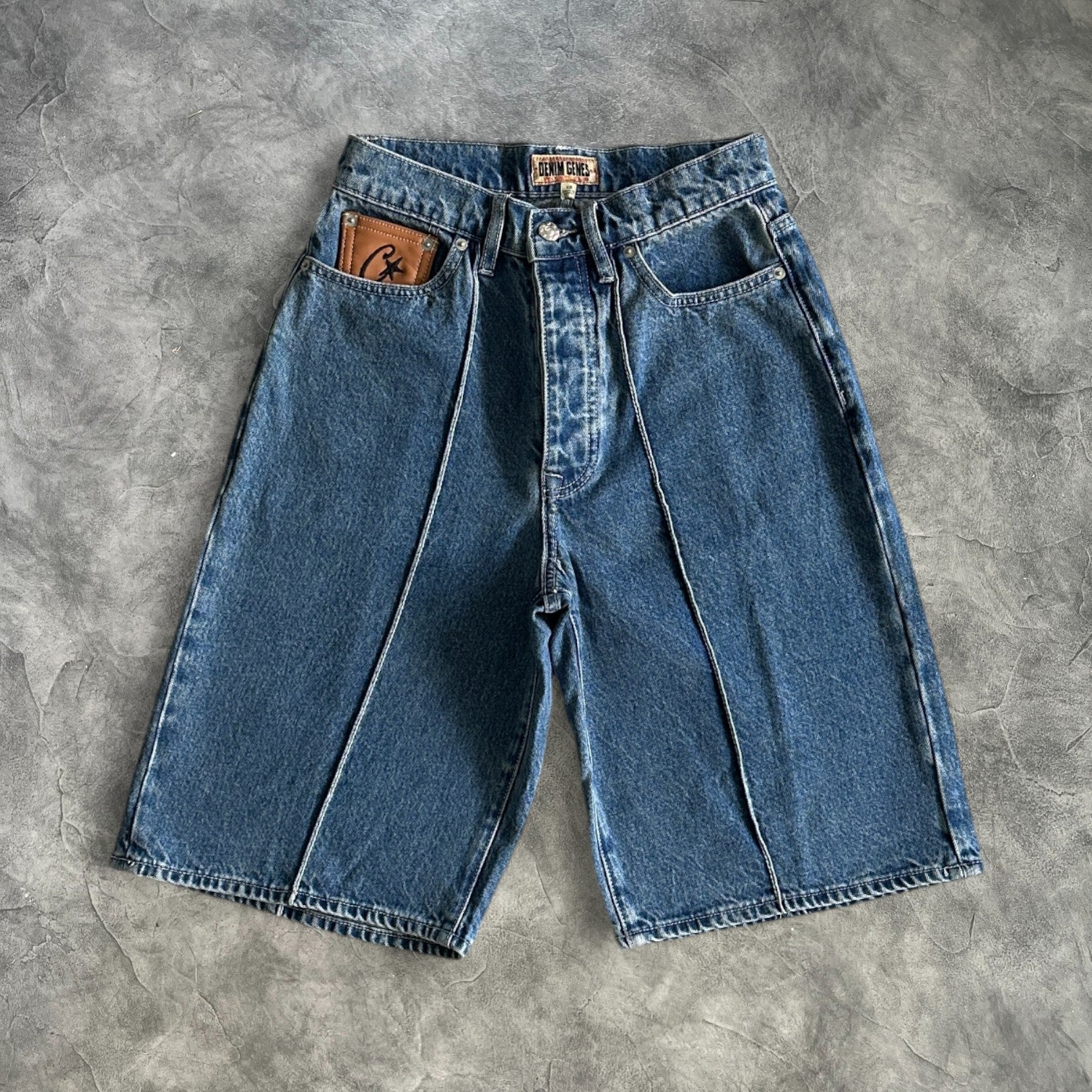 Corteiz C Star Denim Shorts Jeans Blue