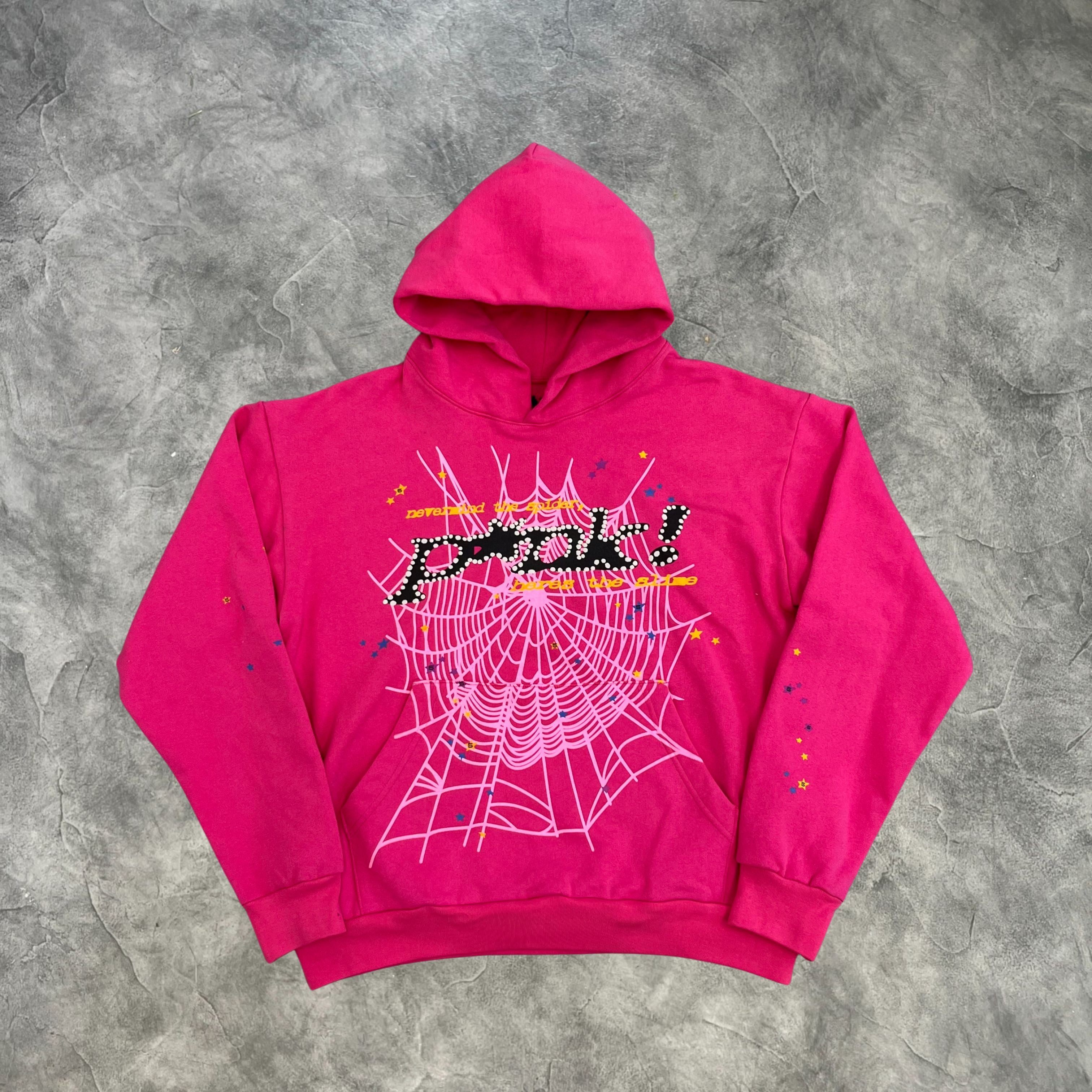 Sp5der Web Candy Tracksuit Pink