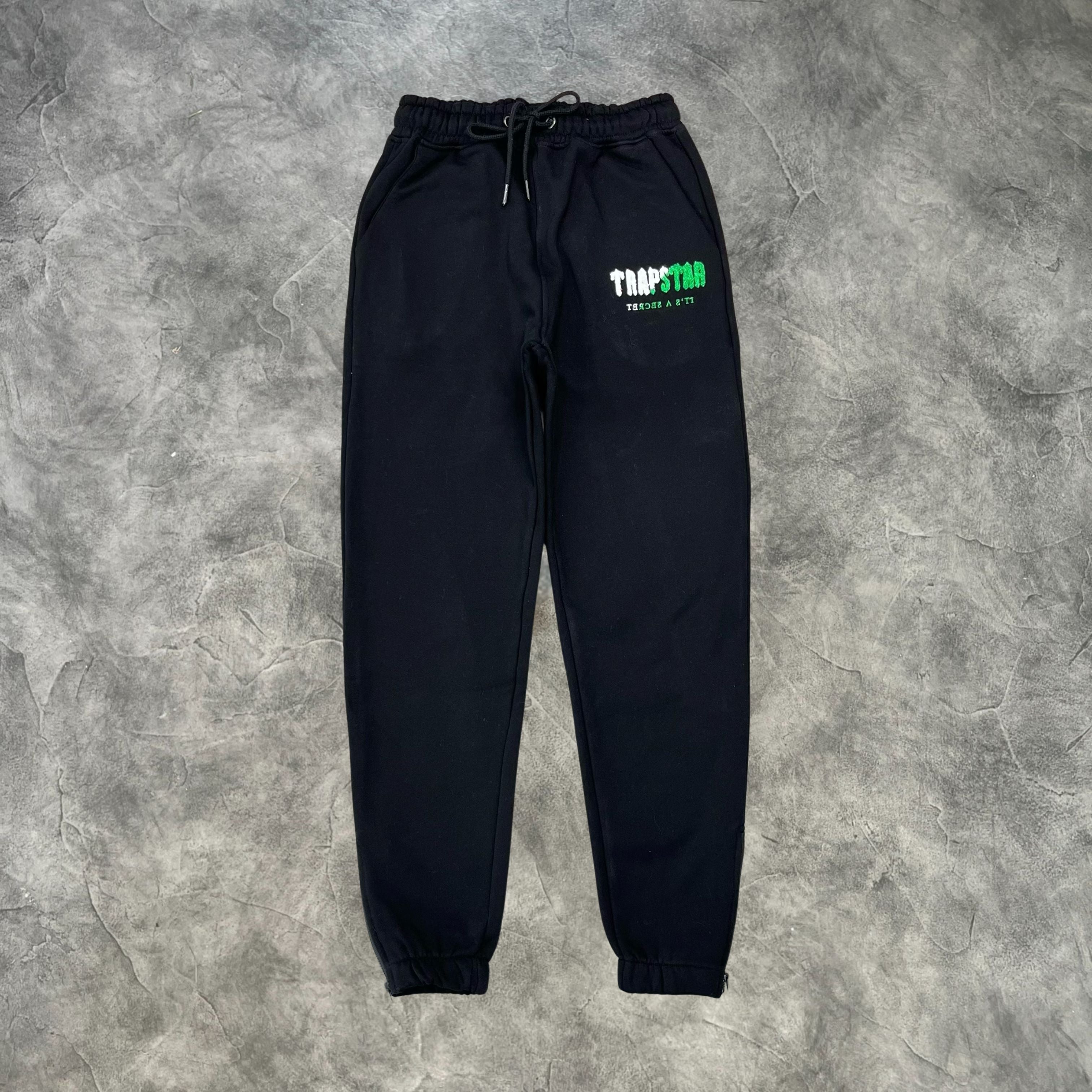 Trapstar Chenille 2.0 Decoded Hooded Tracksuit Black/White/Green