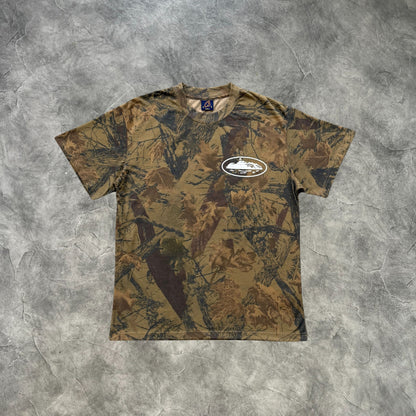 Corteiz Evil Round Leaf T-Shirt Forest Camo