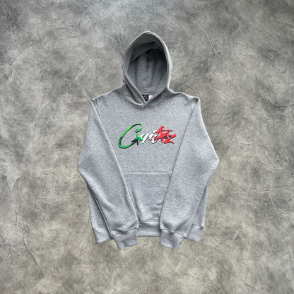 Corteiz All Stars Italia Hoodie Grey