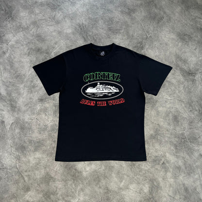 Corteiz Rules The World Italia T-Shirt Black
