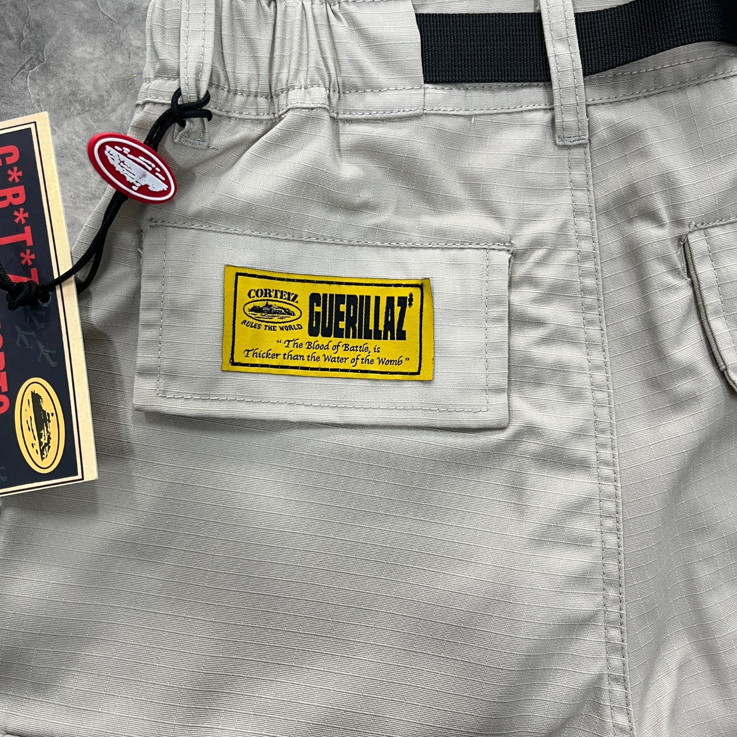 Corteiz Alcatraz Cargo Shorts Khaki