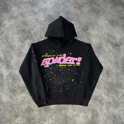 Sp5der V2 Web Hoodie Black