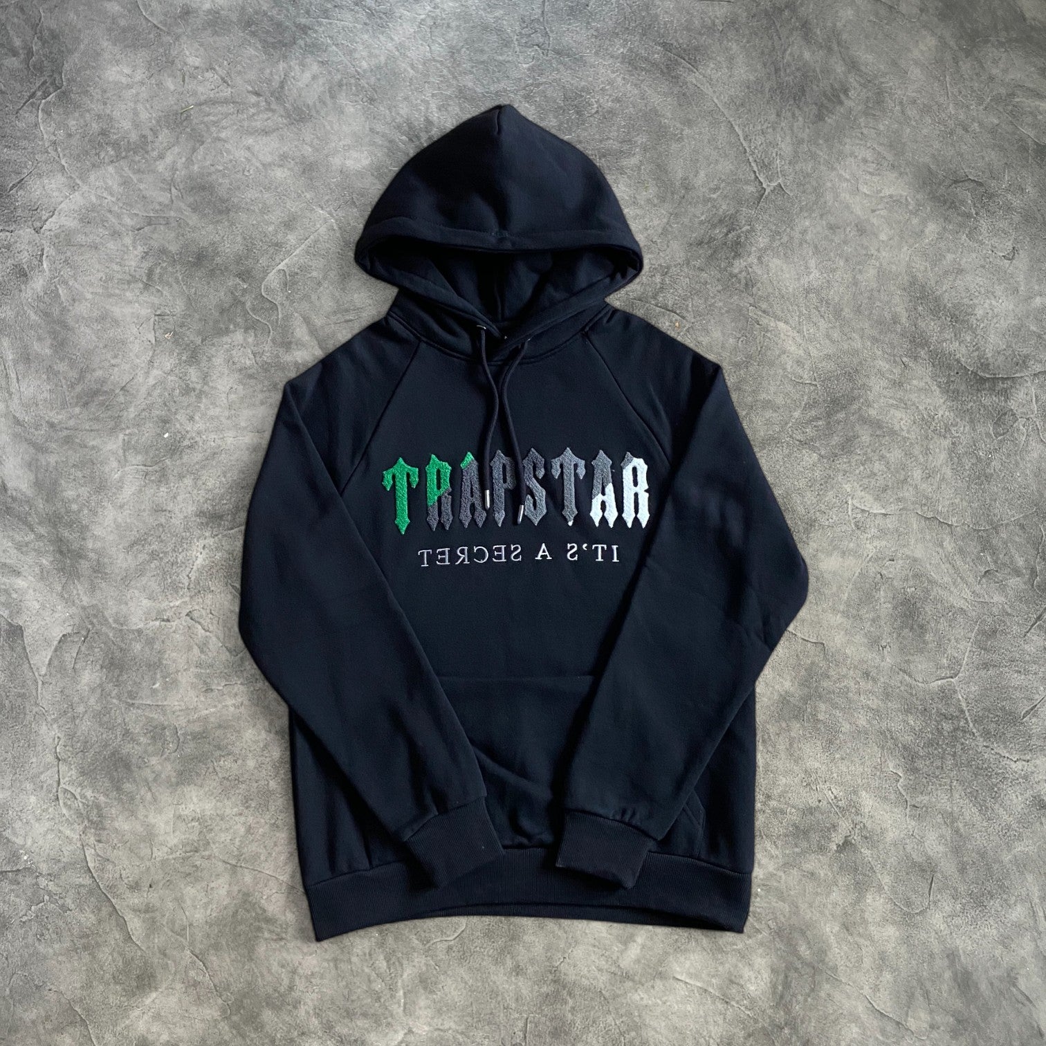 Trapstar Chenille Decoded Hooded Tracksuit Black/Green