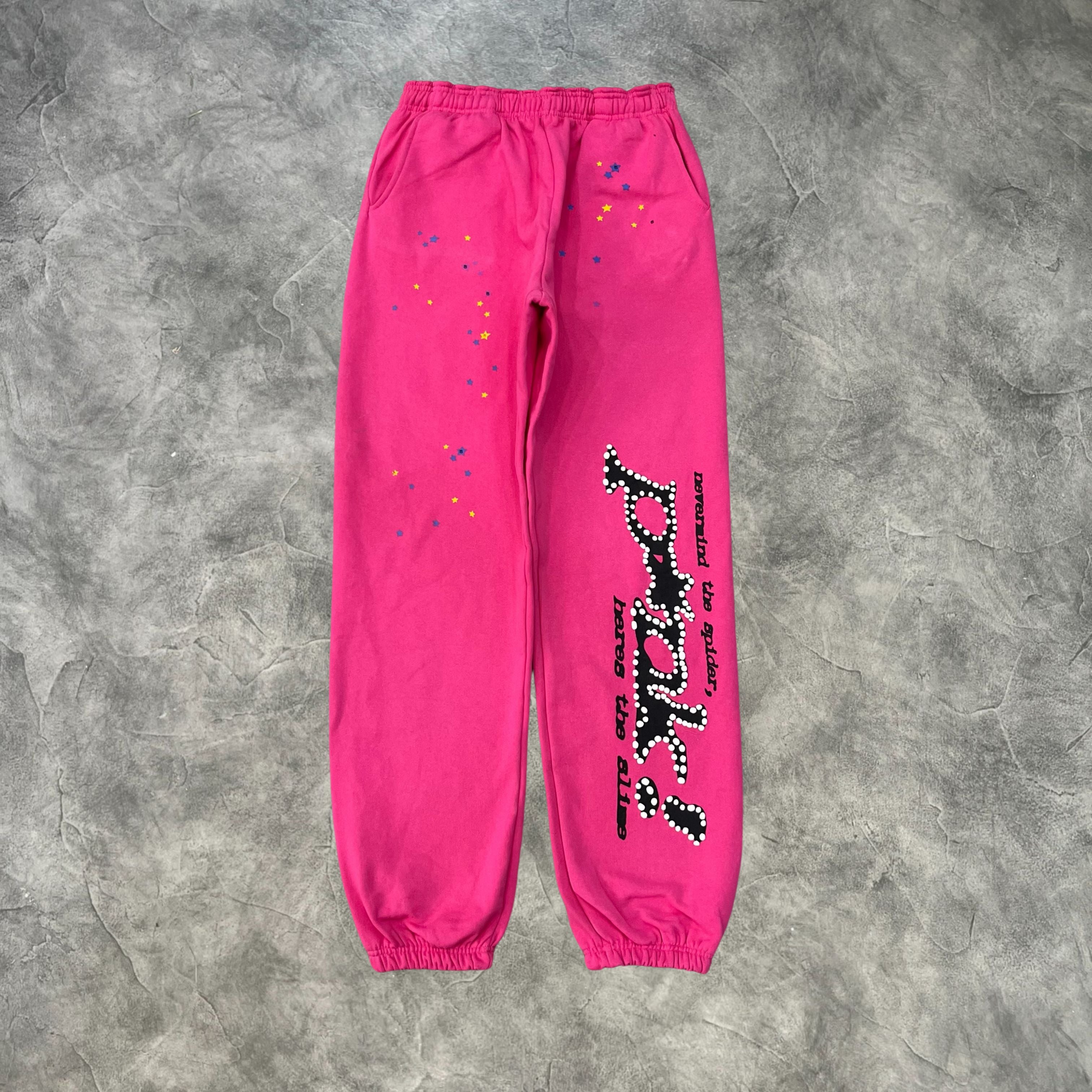 Sp5der Web Candy Tracksuit Pink