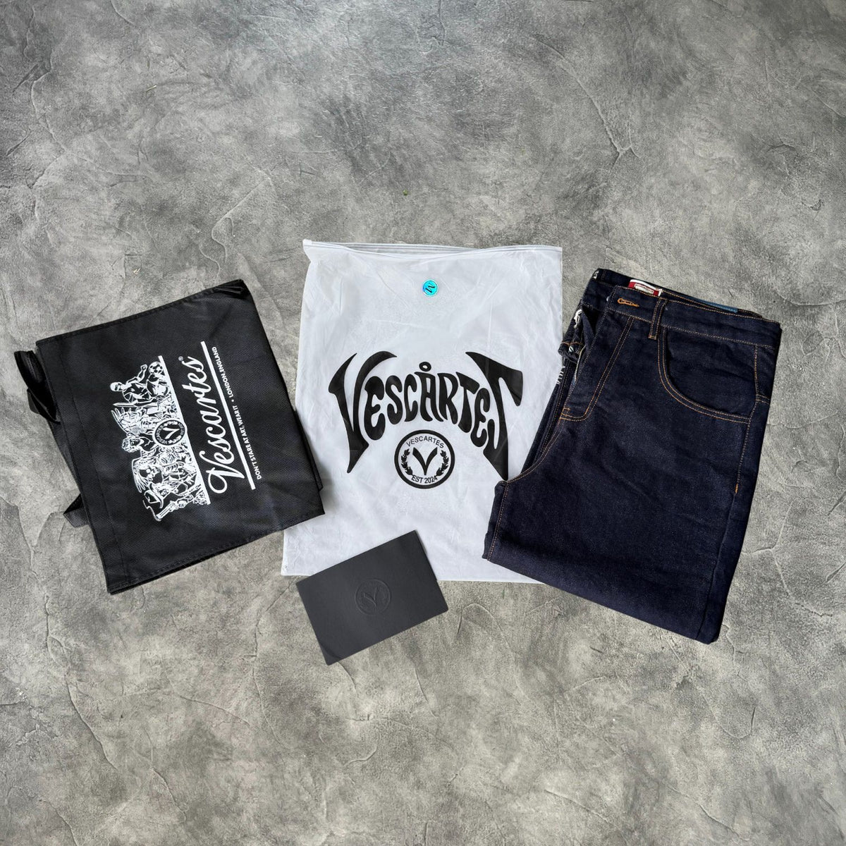 Vescartes Silver Crane Cascade Jeans Blue