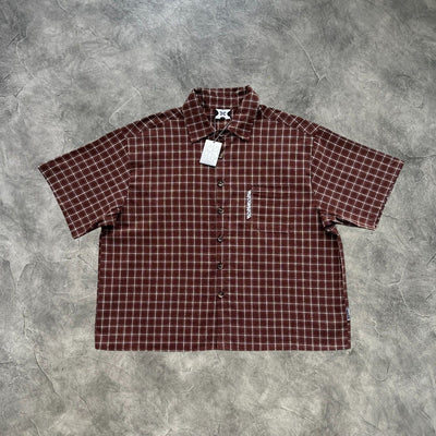Mertra Plaid Short Sleeves Shirt Brown
