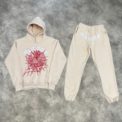 Sp5der Web Tracksuit Cream