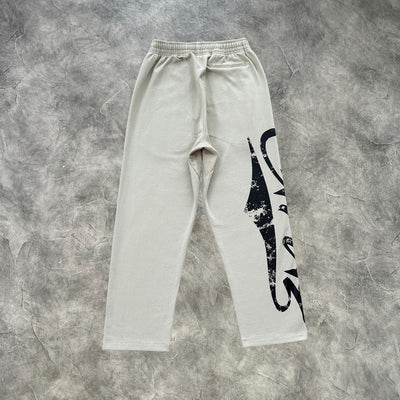Corteiz Large Print CRTZ Zip-Up Tracksuit Beige