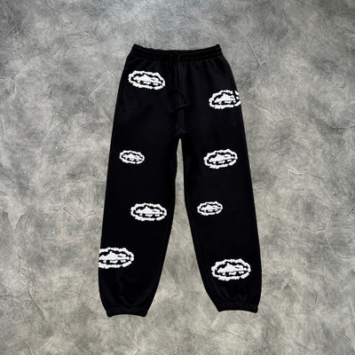 Corteiz Clouds Zip-Up Tracksuit Black