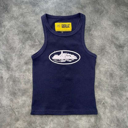 Corteiz Alcatraz Women's Tank Top Dark Blue/White