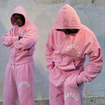 Corteiz Letters Hoodie Pink