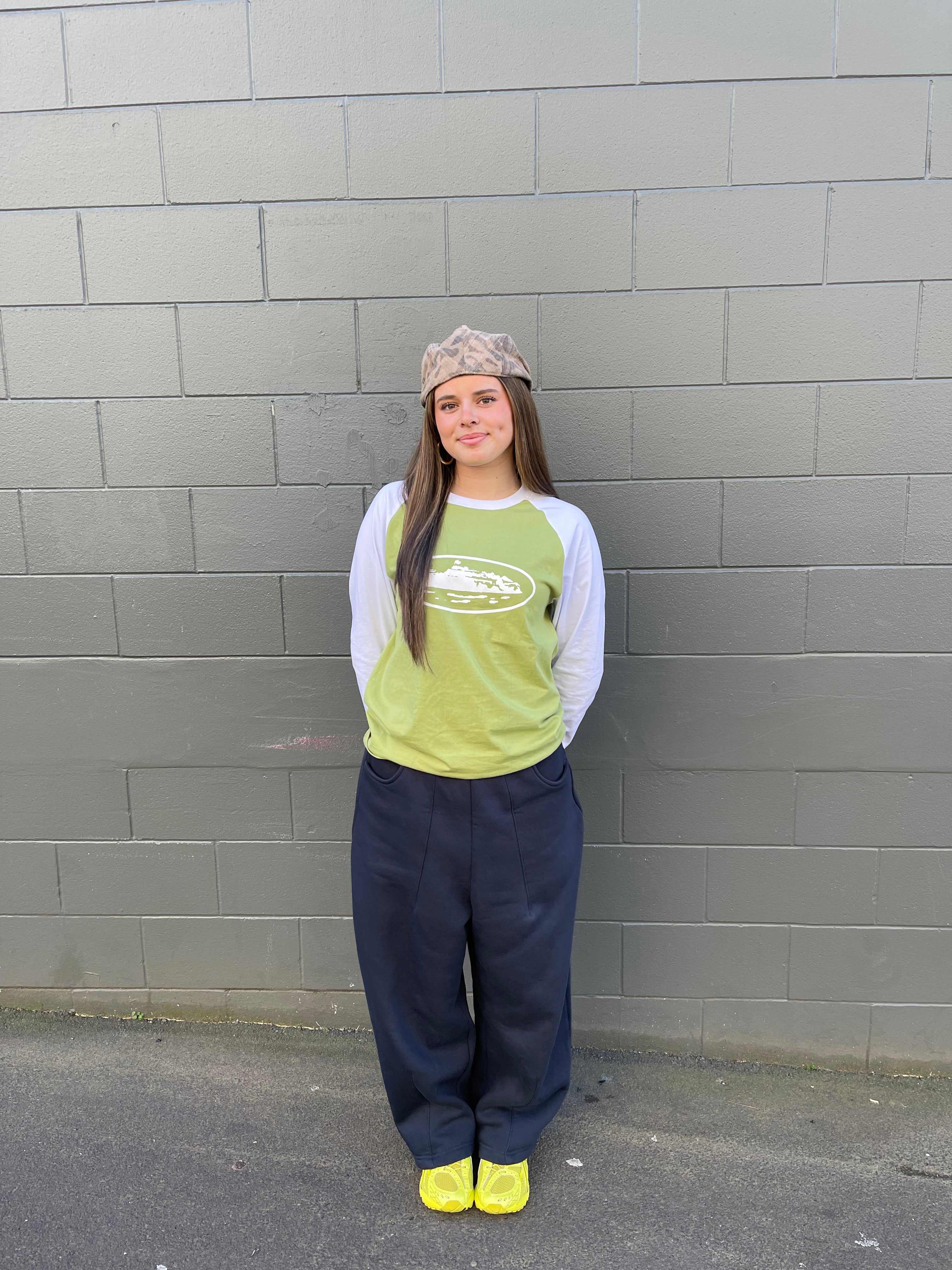 Corteiz Alcatraz Raglan Long Sleeves T-Shirt Green