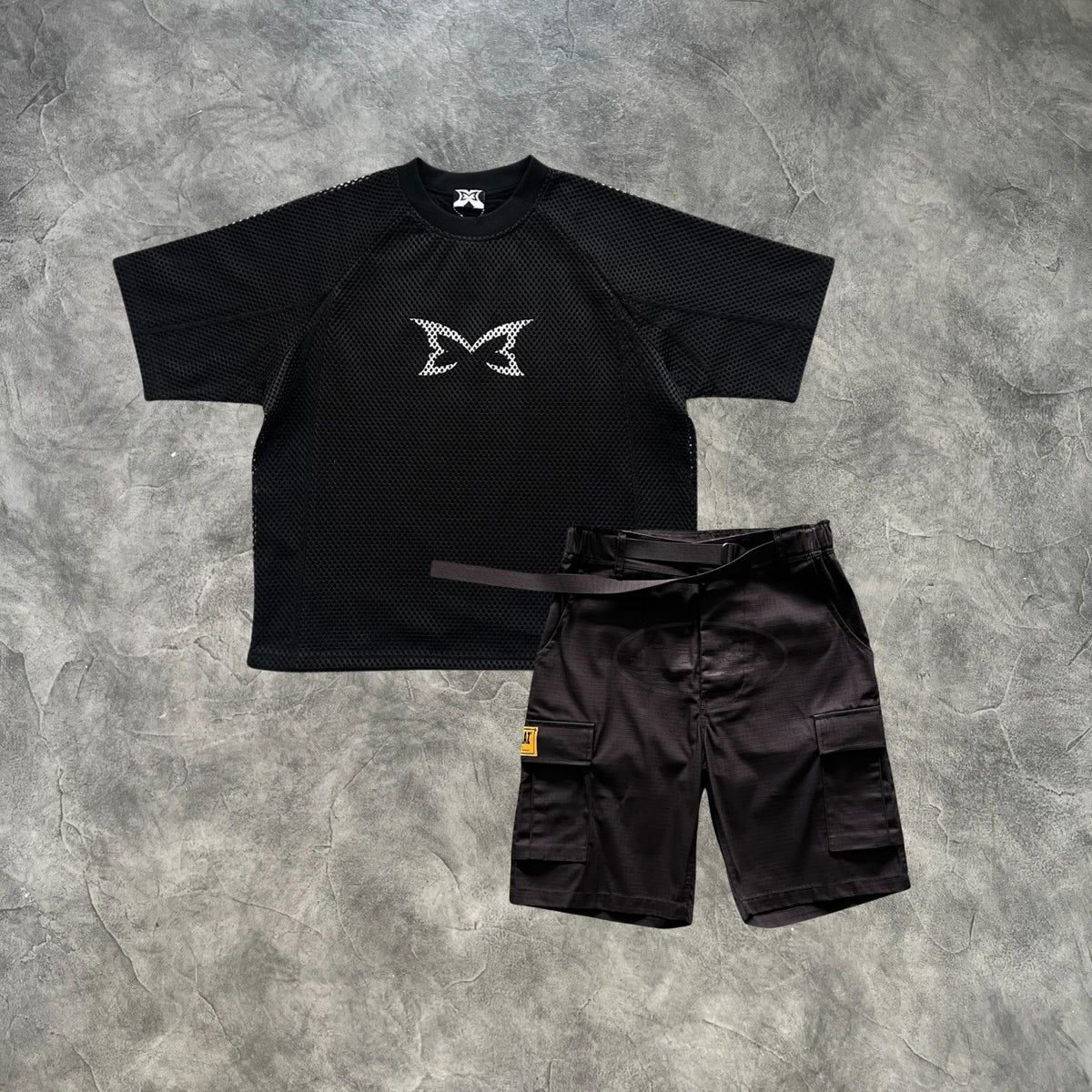 Mertra X Corteiz Blackout Division Vaulted Set Black