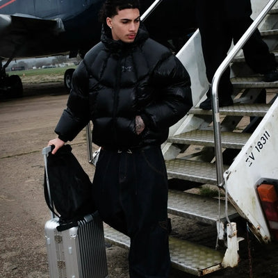 Mertra Mesh Puffer Jacket Black