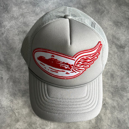 Corteiz Evil Wing Trucker Cap Grey