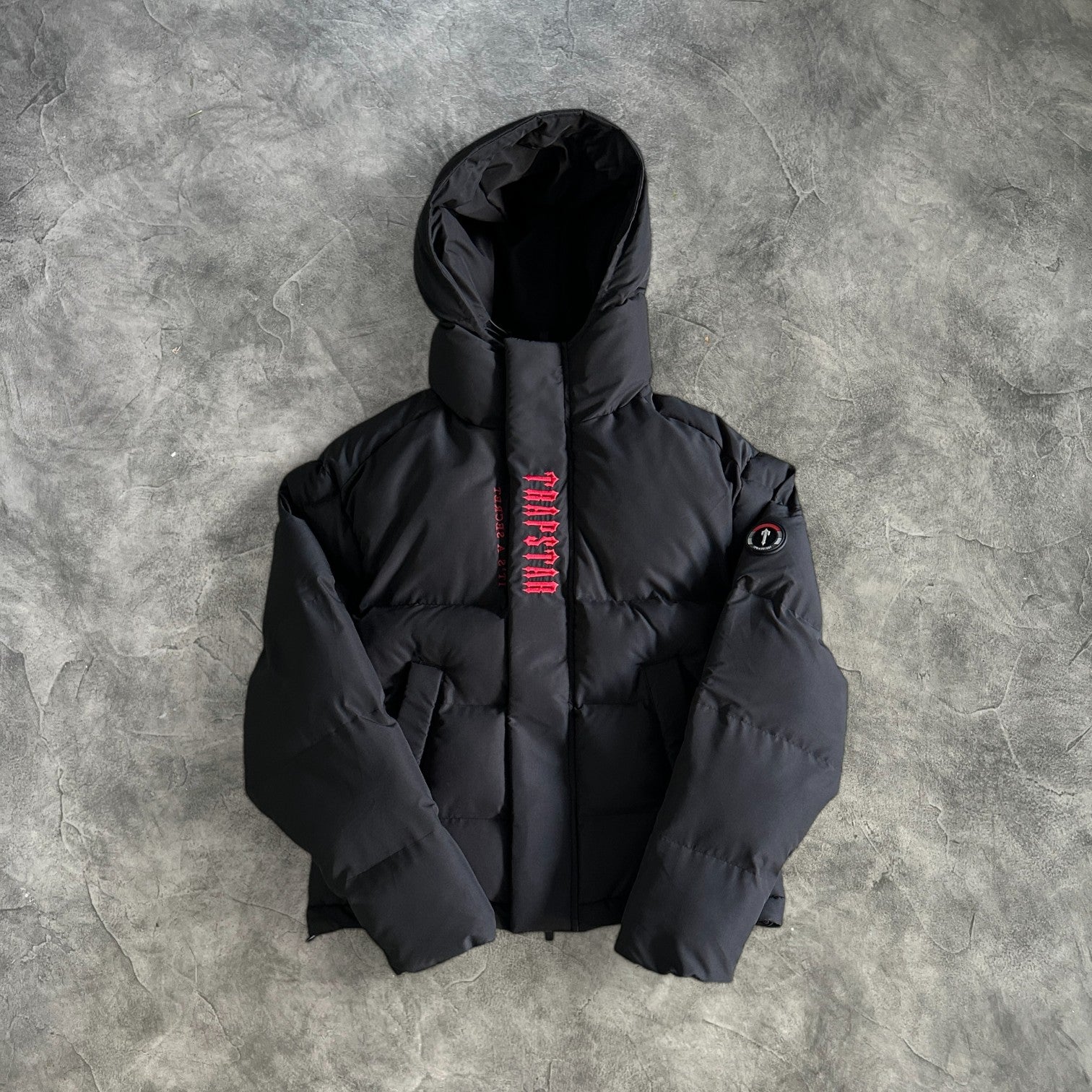 Trapstar Decoded Hooded Puffer Black/Red