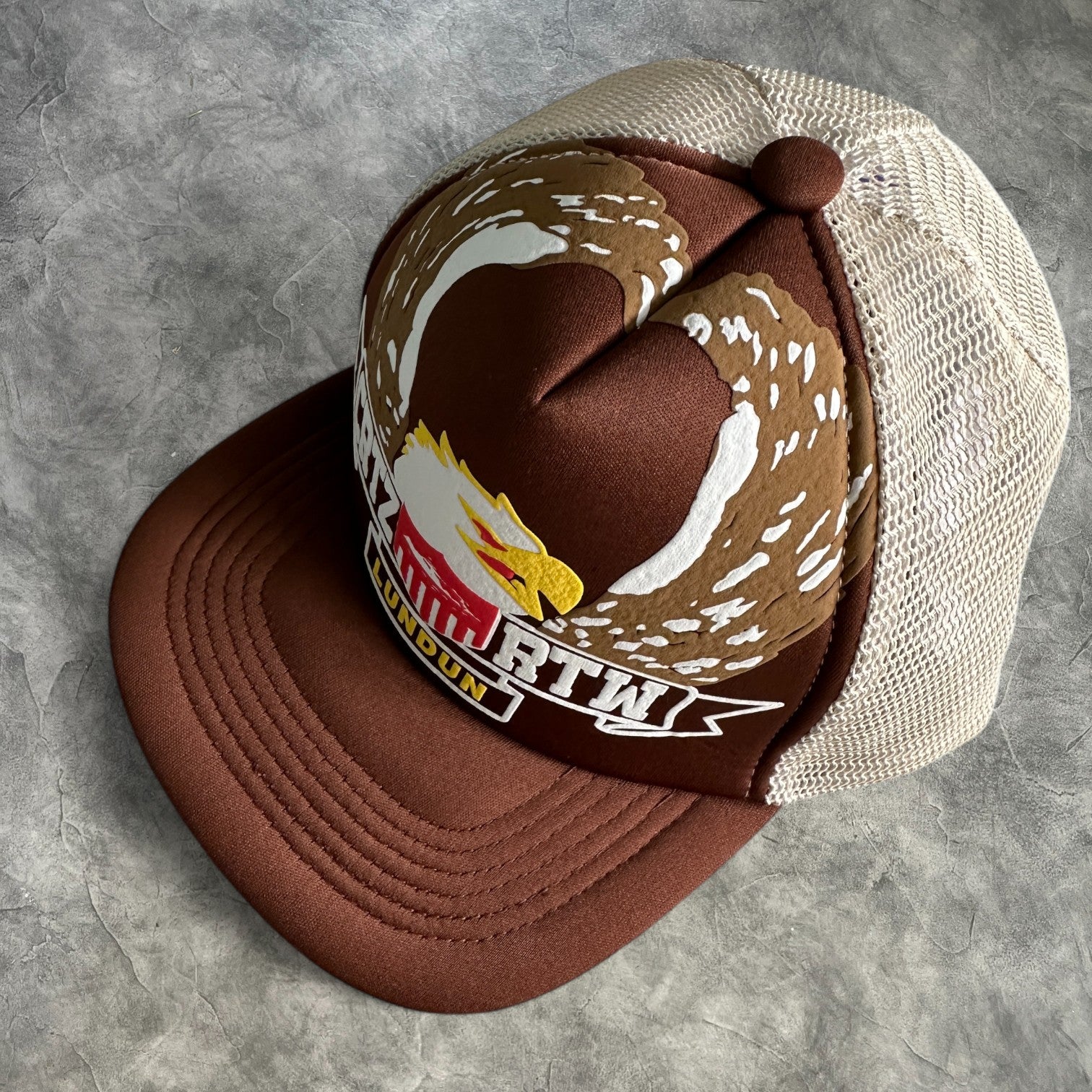 Corteiz Eagle Trucker Cap Brown