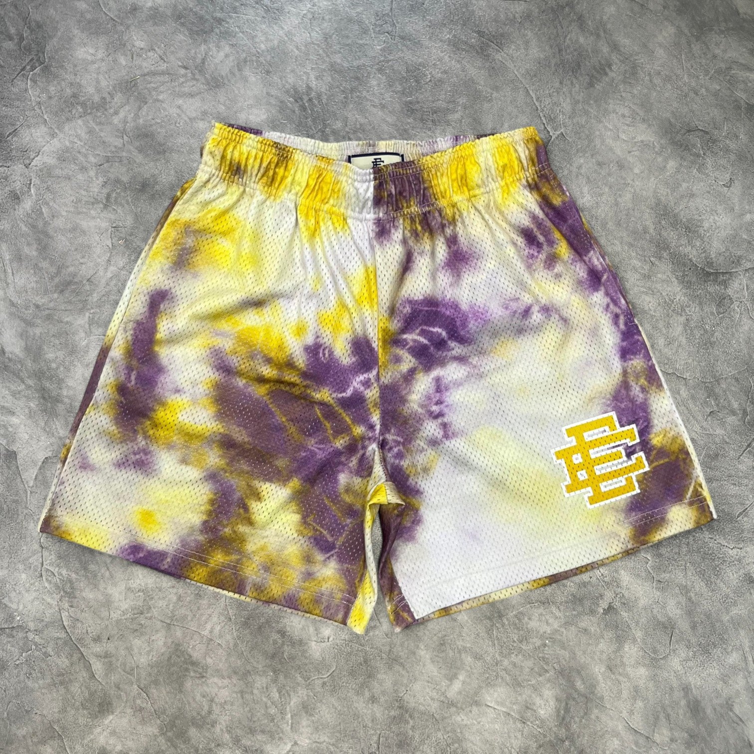 Eric Emanuel Basic Shorts Lavender Tie Dye/Yellow