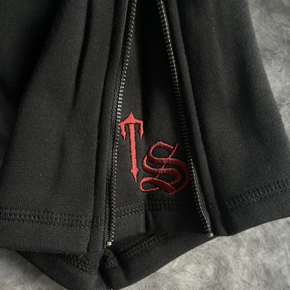 Trapstar Scrip Zip-Up Tracksuit Black/Zinfandel